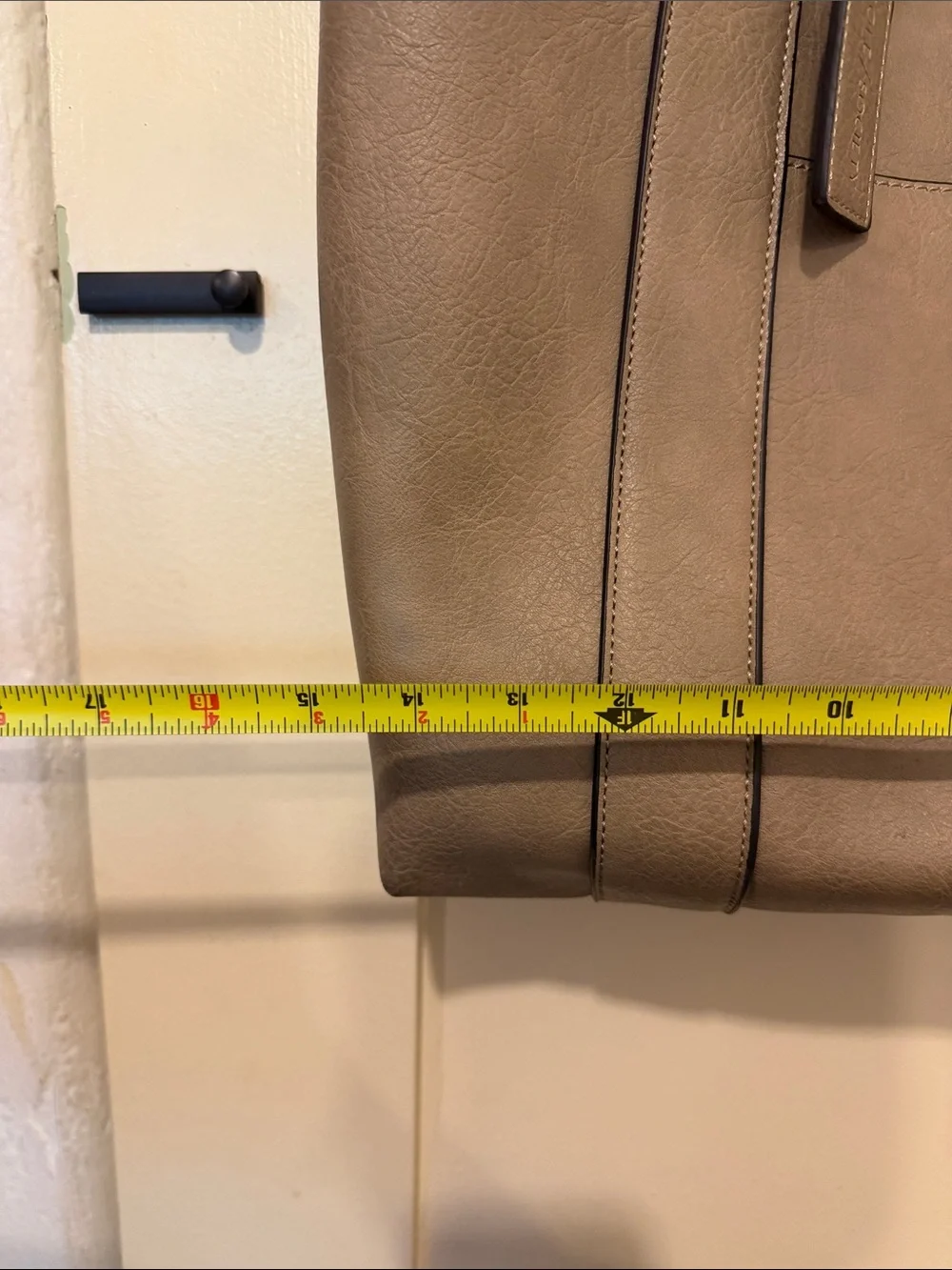 Sole Society Taupe Faux-Leather Tote